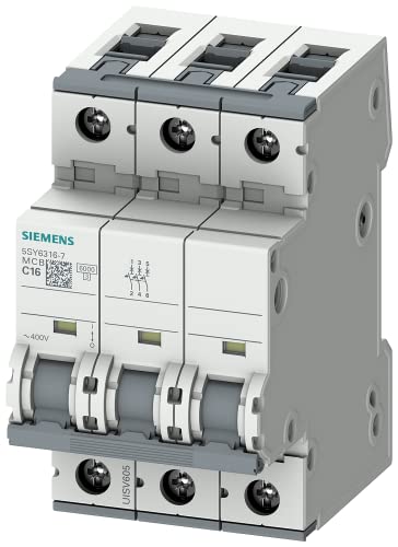 Siemens 5sy6 interrupteur automatique 3 pôles 16 A courbe C 6kA