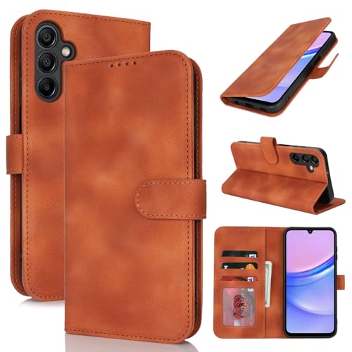 Coque Samsung A15 antichoc à rabat cuir pour libérer vos mains lors de vos trajets quotidiens