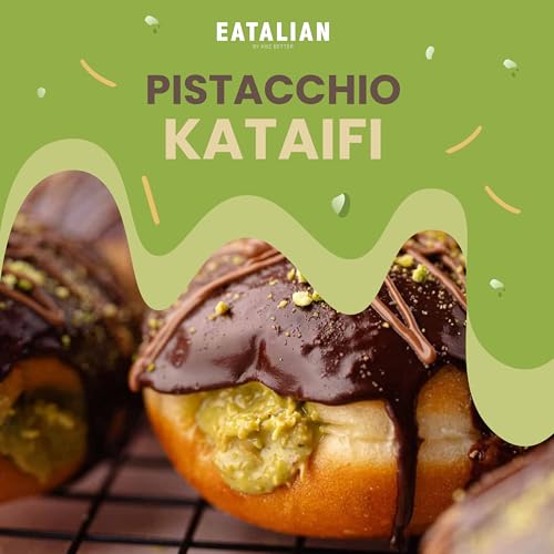 Image of EATALIAN by AMZ BETTER Pistachio Cream with Kataifi, 2.2 lb /1000 g, Delicious Spreadable with a Sweet and Unique Taste, Ideal on Bread and with Ice Cream, Excellent for Dubai Chocolate, Made in Italy