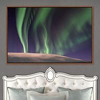 Framed Canvas Wall Art Dayspring Astronomy & Space Contemporary Cosmic Dramatic Green Group Photography Realism - 16x24 inches