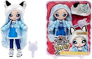 Na! Na! Na! Surprise 575511EUC Teens Fashion Doll-Collectable-27.94cm Soft Fabric Doll, Wolf Inspired with Blue Hair-Alaska Frost, 28 CM