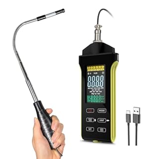 Hotwire Anemometer Handheld, HVAC Anemometer CFM/CMM Air Flow Velocity Meter with Telescopic Probe, Temperature and Humidity Air Flow Velocity, Professional Airflow Meter for HVAC Cone Duct
