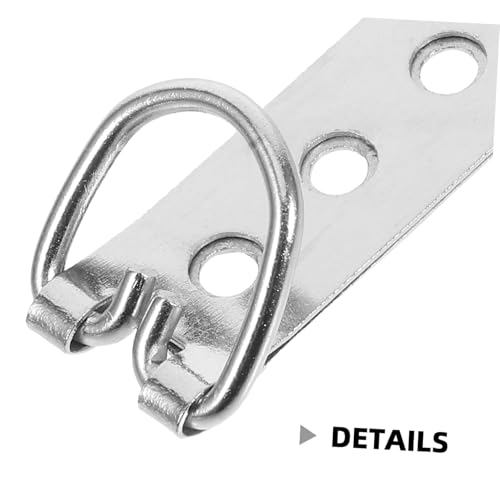 Image of 8pcs Picture Frame Hanging Hardware D-Ring Hangers Metal Screws Easy Install for Wall Decor