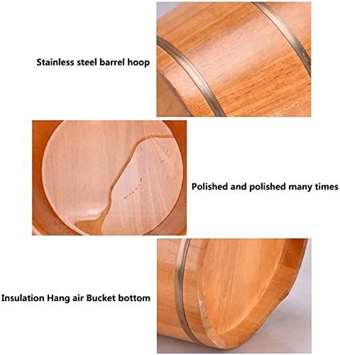 Spa de pies de madera sólida Katzowen para baño y masaje miniatura 2