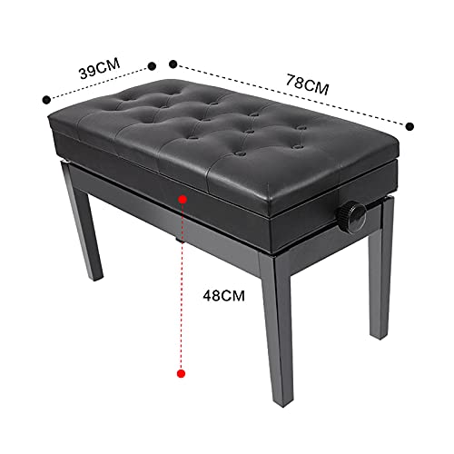 TEmkin Tabouret de Piano réglable avec Rangement pour partitions, Banc de Piano avec Pieds en Bois Robustes, Hauteur : 48~58 cm - Les Beatles, Paul McCartney, John Lennon, RIngo Starr, George Harrison TEmkin Tabouret de Piano réglable avec Rangement pour partitions, Banc de Piano avec Pieds en Bois Robustes, Hauteur : 48~58 cm – Image 6