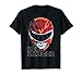 Power Rangers Red Ranger Polygon Großes Gesicht T-Shirt