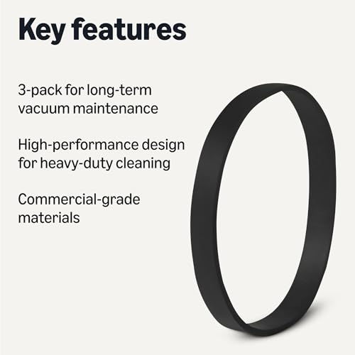 Amazon Basics Replacement Belts for Heavy Duty Upright Bagged Vacuum, Commercial-Grade, High-Performance Design, 3-Pack, Compatible with Vacuum Cleaner (Model: B0DNS99B26) - image 2