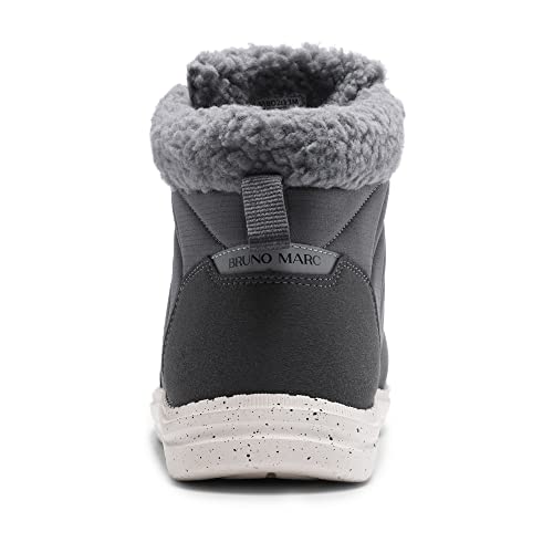 Bruno Marc Men's Winter Snow Boots Outdoor Warm Lightweight Walking Casual Boots,GREY,Size 11 US SBBO2213M