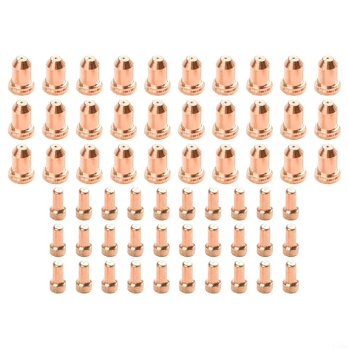60Pcs Plasma Cutter Tips, 1.2mm Tip Plasma Cutter Consumables Electrode Tips PT-80 PT80 IPT-80 Plasma Torch Electrode