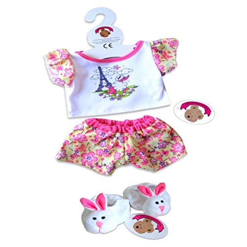 Build Your Clothes Osos Armario 15 Pulgadas Caramelo París Pijama Pijama Oso de Peluche de Build Osos Peluches