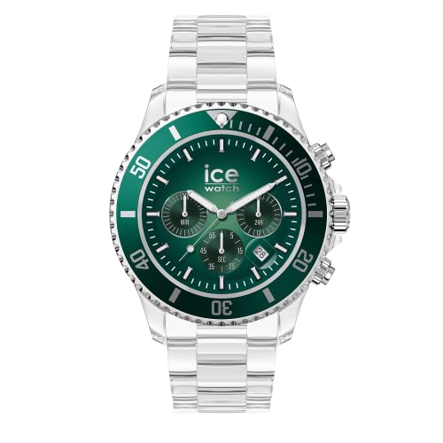 ICE-WATCH - Ice Chrono Deep Green - Montre Mixte avec Bracelet en Plastique - Chrono - 021442 (Medium)
