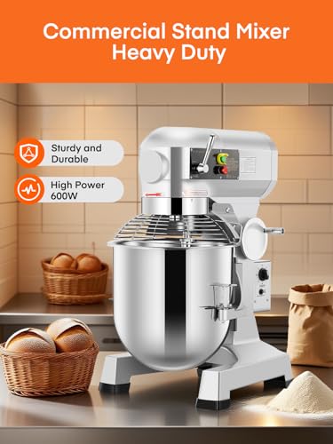 Image of Commercial Mixer, Commercial Food Mixer, Dough Mixer with Stainless Steel
