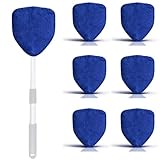 GIRLOOKA Car Care Microfiber Cloths for Windshield Cleaner,7 PCS Microfiber Cloths for Inside Windshield Cleaning Tool Pads,Clean Replacement Accessories (Blue)