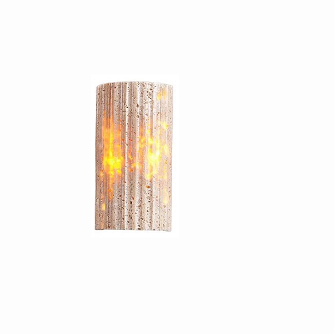 STUIJKVSZ Stone Wall Sconces Set of 2, Marble Light Fixtures, Industrial LED, Mount Sconce, Lamp for Living Room Bedroom Hallway, Vanity