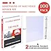 Fulmoon 100 Pcs 3 Ring Binders 1 Inch, Plastic Flexible Binders in Bulk with 2 Interior Pockets,Hold 175 Sheets with Clear Cover for Office, Home, and School(White)