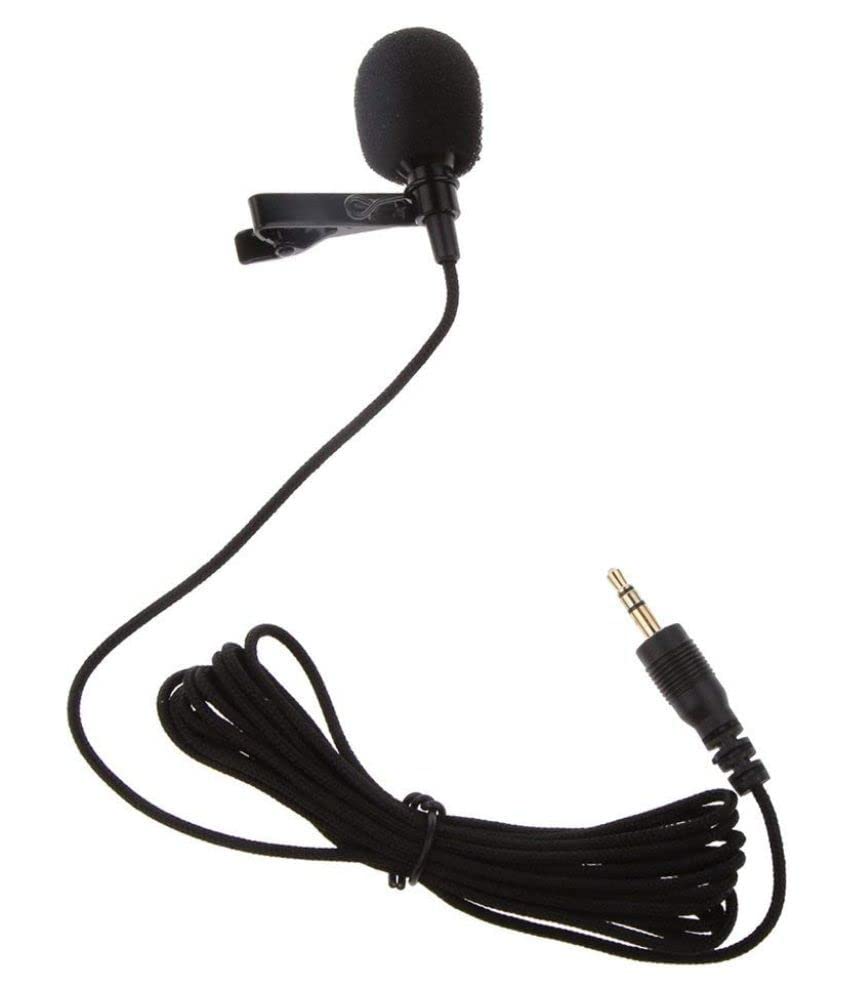 EROXLYNN Trending Auxiliary Lavalier Microphone Omnidirectional (Black) with Easy Clip On System Perfect for Recording Voice/Interview/Video Conference/Podcast/i-Phone/Android Under Rs-200 - Image 1