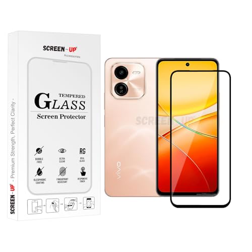 Image of ScreenUp Tempered Glass For vivo Y37 Pro - Ultra Clear, 9H Scratch Resistant, Full Coverage, Easy Install Screen Protector