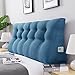 VERCART Cuscino Cuneo Decorativo Cuscino Letto Schiena Cuscino per Dormire da Lettura Grande Testiera per Letto Divano con Federa Removibile Biancheria Blu 160cm