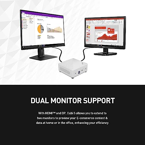 Image of msi Cubi N ADL Mini PC: Intel Celeron N100, Wi-Fi, Thunderbolt Type C, Black, Non-OS /Barebone: ADL-020BUS