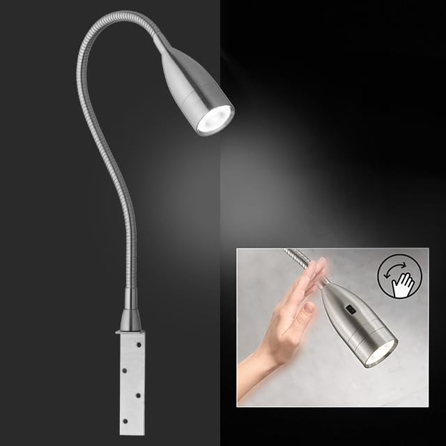 Lampe LED Sten Honsel 30702 nickel mat à visser avec commande gestuelle