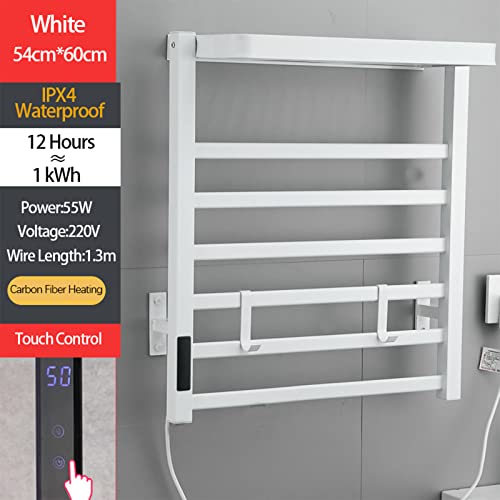 Toallero de baño calefactado con estante superior para un invierno cálido en casa 3
