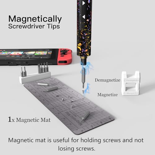 Image of Mini Electric Screwdriver Set,48 in 1 Small Electric Screw Driver Kit with Magnetic Bits,Precision Electric Screwdrivers, Precision Cordless Repair Tool for Phone, Camera, Laptop, Watch