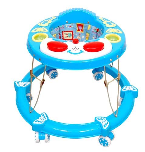 Ephemeral Musical Baby Activity Cat Face Foldable Baby Walker for Kids with Music and Light Age 6 Month+