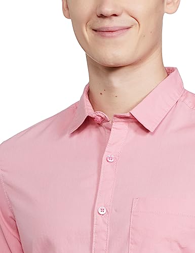 Image of The Indian Garage Co Men Slim Fit Solid Full Sleeves Cutaway Collar Casual Shirt