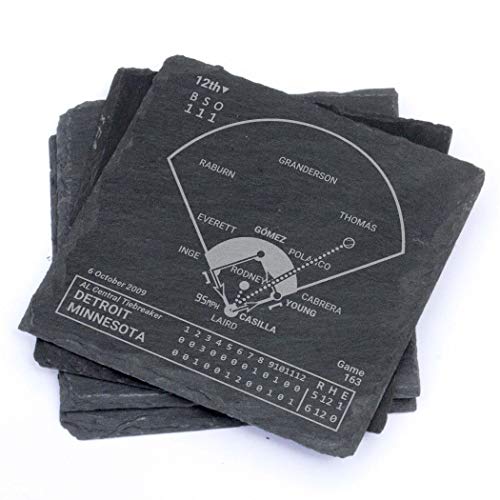 Greatest Twins Plays: Slate Coasters (Set of 4) | Iconic Minnesota Baseball Moments | Unique Gift for Sports Fans