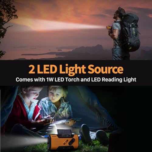 image for FosPower Emergency Weather Radio (Model A1) NOAA/AM/FM with 7400mWh Po