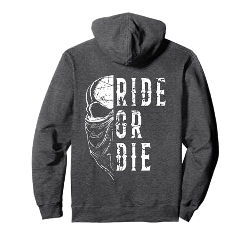 Ride Or Die | Biker | Moto Tête de Mort | Motocyclistes Sweat à Capuche