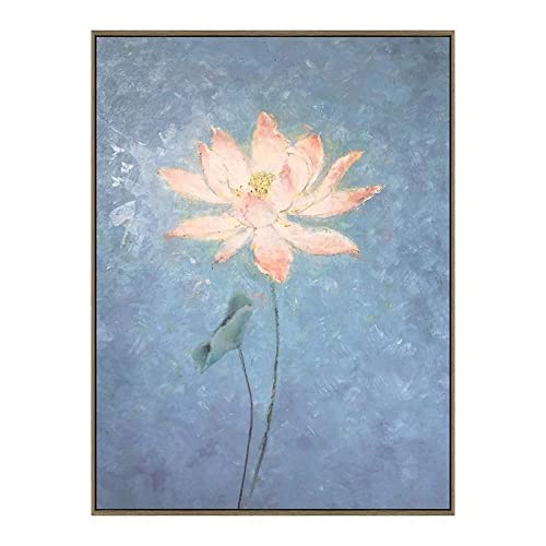 Peinture à l'huile peinte à la main lotus texture réaliste
