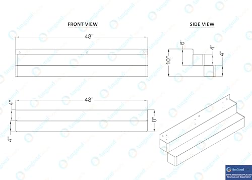 Image of AmGood 48 in. Double Tier Stainless Steel Speed Rail Rack for Commercial Bars, NSF