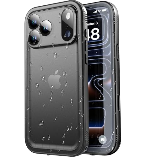 SPORTLINK for iPhone 17 Pro Case - IP68 Waterproof Military Protective Full Body Heavy Duty Shockproof 360 Sealed Dustproof with Camera Screen Protector Phone Cover for iPhone 17 Pro 6.3 Black