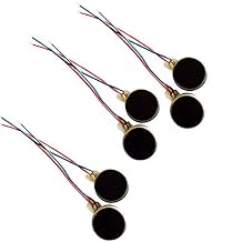 DC 3V 12000RPM Two Wired 10mm x 3mm Coin Cell Phone Vibration Motor for Cell Phone Electronic Device Repair Single Board Computers Project Classroom Project Bristle Bots Cable 6pcs