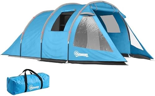 Outsunny Campingzelt für 3 Personen leicht, stabil Familienzelt m...