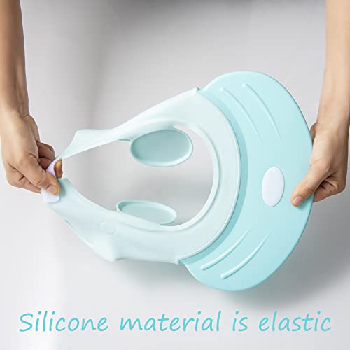 Image of Baby shampoo cap shower visor shield hat kids bath Washing Hair rinser Prevents Water from Pooling in Face for To protect the eyes and ears of toddlers and children