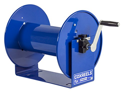 Coxreels 117-3-250 Hand Crank Steel Hose Reel, 100 Series, 3/8” X 250’, Up To 4,000 Psi - Easy-To-Use Compact Design - Adjustable Tension Break - Heavy-Duty Steel Construction, Made In The Usa, Blue #TOP3