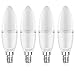 Sauglae LED Bougie Ampoules 12W, 100W Équivalent Ampoules à Incandescence, 4000K Blanc Neutre, Non Dimmable, 1200LM, E14 Petite Vis Edison, Lot de 4