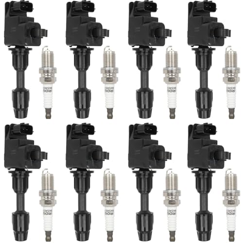 ECCPP 8 ignition coils with 8 iridium Spark Plugs,UF282