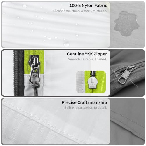 Foto von Cipway Kompressions-Packwürfel-Set, ultraleicht, erweiterbar, Reise-Organizer für Handgepäck (weiß, 6 Stück)
