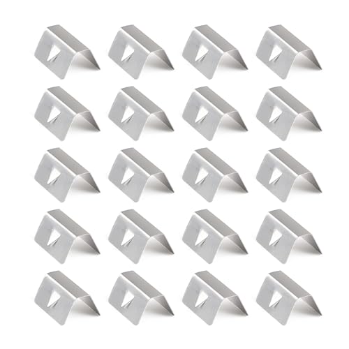 JNNJ 20 Pieces Wind Rain Deflector Clips Car Wind Rain Deflector Channel Stainless Steel Fixing Retaining Fitting Clips Universal Car Stainless Steel Wind Rain Deflector Channel Mounting Bracket