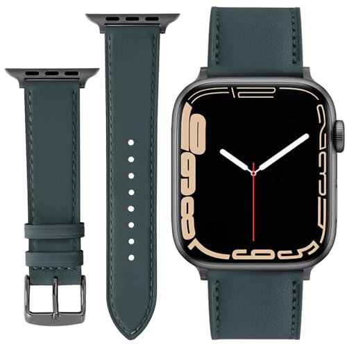 Bracelet de rechange en cuir véritable résistant pour iWatch homme et femme