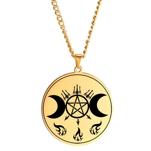 Bijoux pour anniversaire : collier Lilith en argent et pendentif lune witchcraft