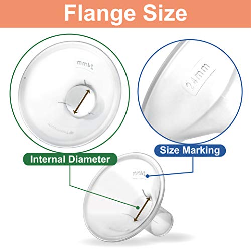 image for Maymom MyFit 32mm Two-Piece Design Large Breastshields, Compatible wit