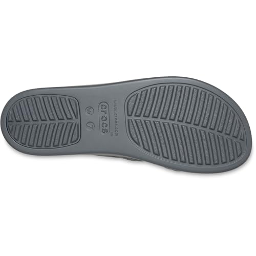 Crocs Brooklyn Knot Low Wedge Sandales compensées pour femme, charbon, 37 EU
