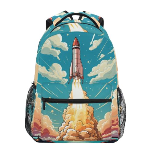 Sac à dos scolaire dessin animé rock pour étudiants et voyages
