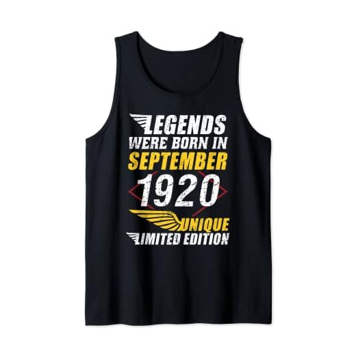 Cumpleaños Septiembre 1920 Edición Limitada Regalo Vintage Camiseta sin Mangas