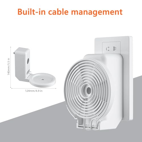 EWIGE Stecker Wandhalterung, Halterung Zubehör für Dot 4/5 gen und Google Speaker Ständer Zubehör (Weiß)