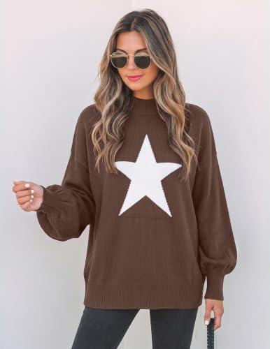 Image of ZESICA Women's 2026 Fall Striped Pullover Sweaters Tops Fashion Outfits